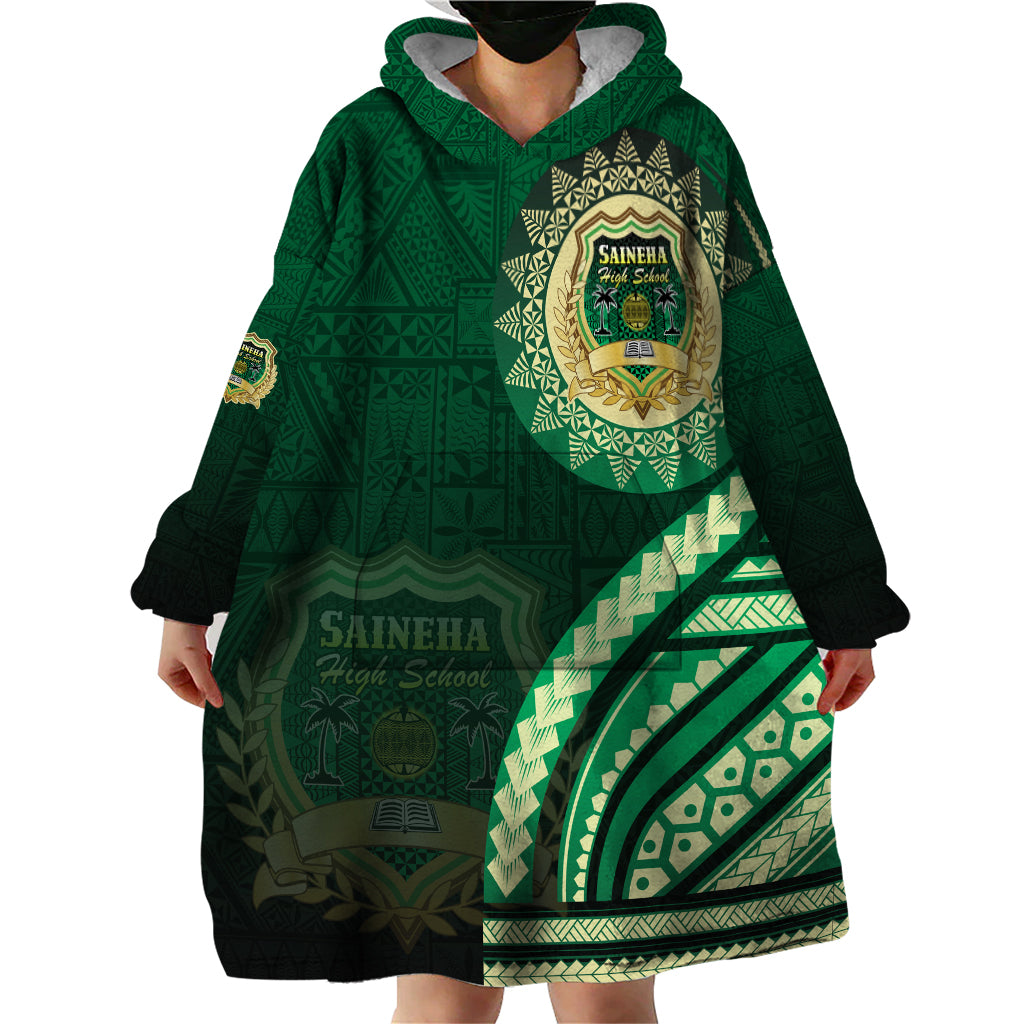 Saineha High School Wearable Blanket Hoodie Ngatu and Polynesian Pattern LT03 - Polynesian Pride