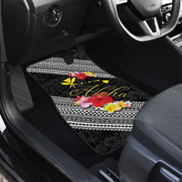 Aloha Hawaii Hibiscus and Plumeria Flowers Car Mats Kanaka Maoli Tattoo Polynesian Pattern