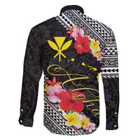 Aloha Hawaii Hibiscus and Plumeria Flowers Family Matching Mermaid Dress and Hawaiian Shirt Kanaka Maoli Tattoo Polynesian Pattern