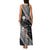Aloha Hawaii Hibiscus and Plumeria Flowers Family Matching Tank Maxi Dress and Hawaiian Shirt Kanaka Maoli Tattoo Polynesian Pattern Gray Color