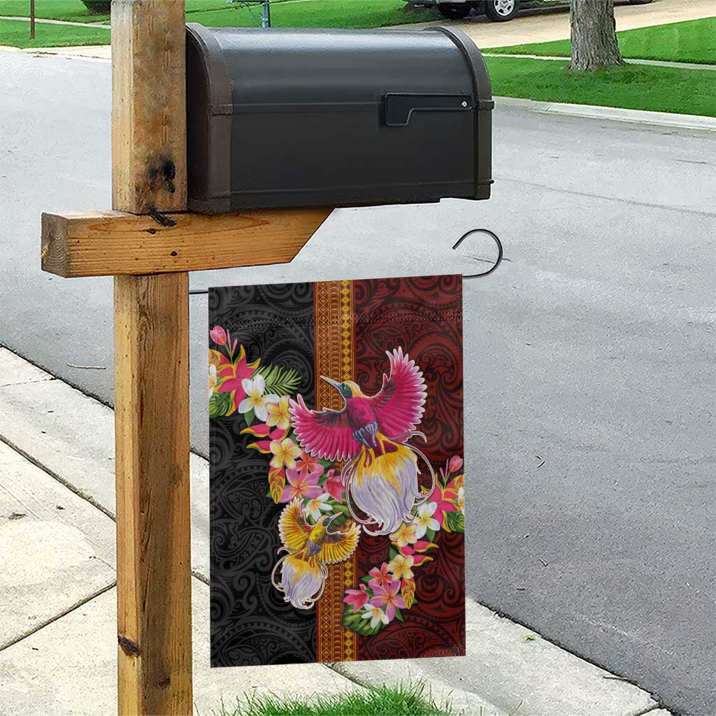 Papua New Guinea Birds and Frangipani Garden Flag Melanesian Art Tattoos - Polynesian Pride