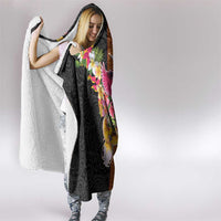 Papua New Guinea Birds and Frangipani Hooded Blanket Melanesian Art Tattoos - Polynesian Pride