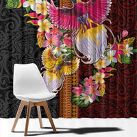 Papua New Guinea Birds and Frangipani Window Curtain Melanesian Art Tattoos - Polynesian Pride