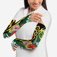 Melanesian Vanuatu Tribal Boar Tusk Arm Sleeves Tropical Plants and Namele Motifs - Polynesian Pride