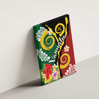 Melanesian Vanuatu Tribal Boar Tusk Canvas Wall Art Tropical Plants and Namele Motifs - Polynesian Pride