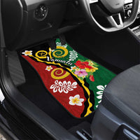 Melanesian Vanuatu Tribal Boar Tusk Car Mats Tropical Plants and Namele Motifs - Polynesian Pride