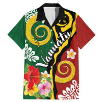 Melanesian Vanuatu Tribal Boar Tusk Family Matching Mermaid Dress and Hawaiian Shirt Tropical Plants and Namele Motifs - Polynesian Pride