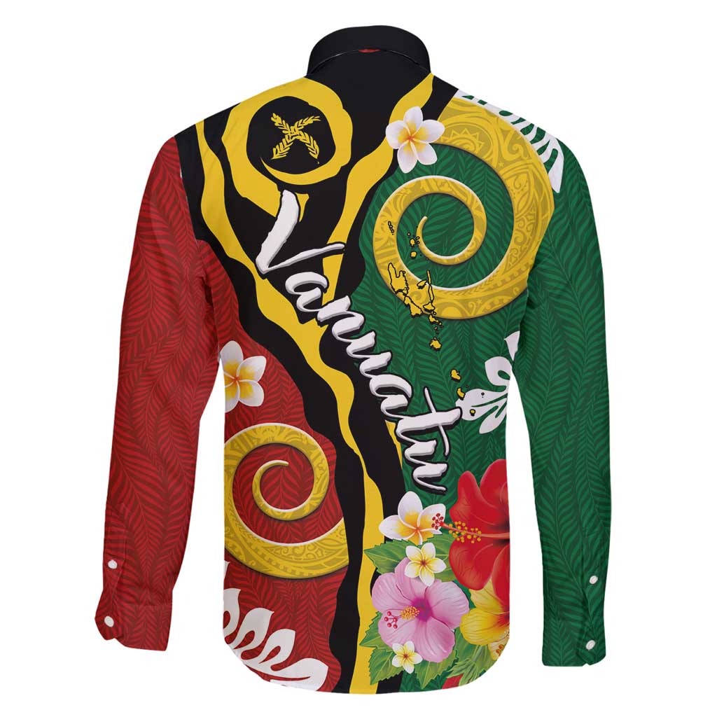 Melanesian Vanuatu Tribal Boar Tusk Family Matching Off Shoulder Maxi Dress and Hawaiian Shirt Tropical Plants and Namele Motifs - Polynesian Pride