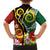 Melanesian Vanuatu Tribal Boar Tusk Family Matching Short Sleeve Bodycon Dress and Hawaiian Shirt Tropical Plants and Namele Motifs - Polynesian Pride