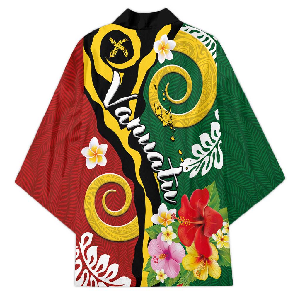 Melanesian Vanuatu Tribal Boar Tusk Kimono Tropical Plants and Namele Motifs - Polynesian Pride