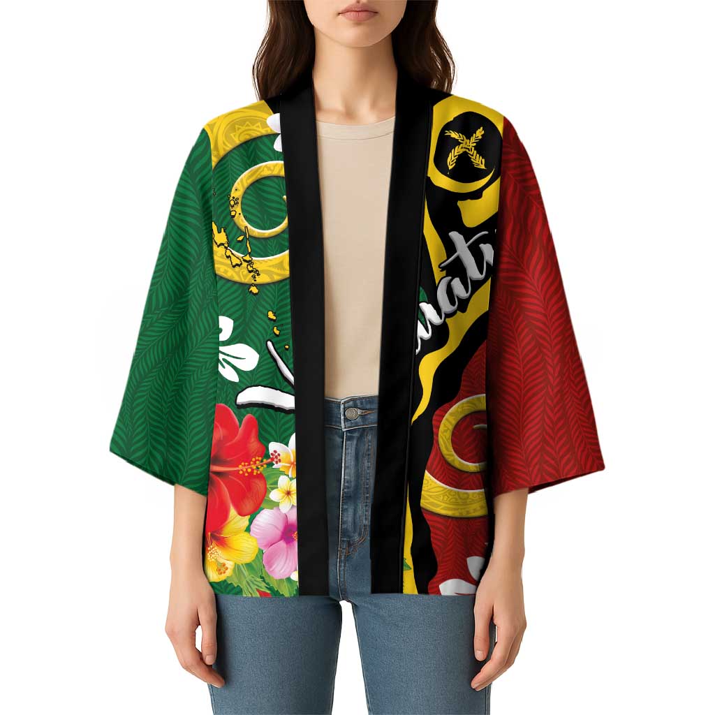Melanesian Vanuatu Tribal Boar Tusk Kimono Tropical Plants and Namele Motifs - Polynesian Pride