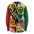 Melanesian Vanuatu Tribal Boar Tusk Long Sleeve Shirt Tropical Plants and Namele Motifs - Polynesian Pride