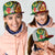 Melanesian Vanuatu Tribal Boar Tusk Mesh Trucker Cap Tropical Plants and Namele Motifs - Polynesian Pride