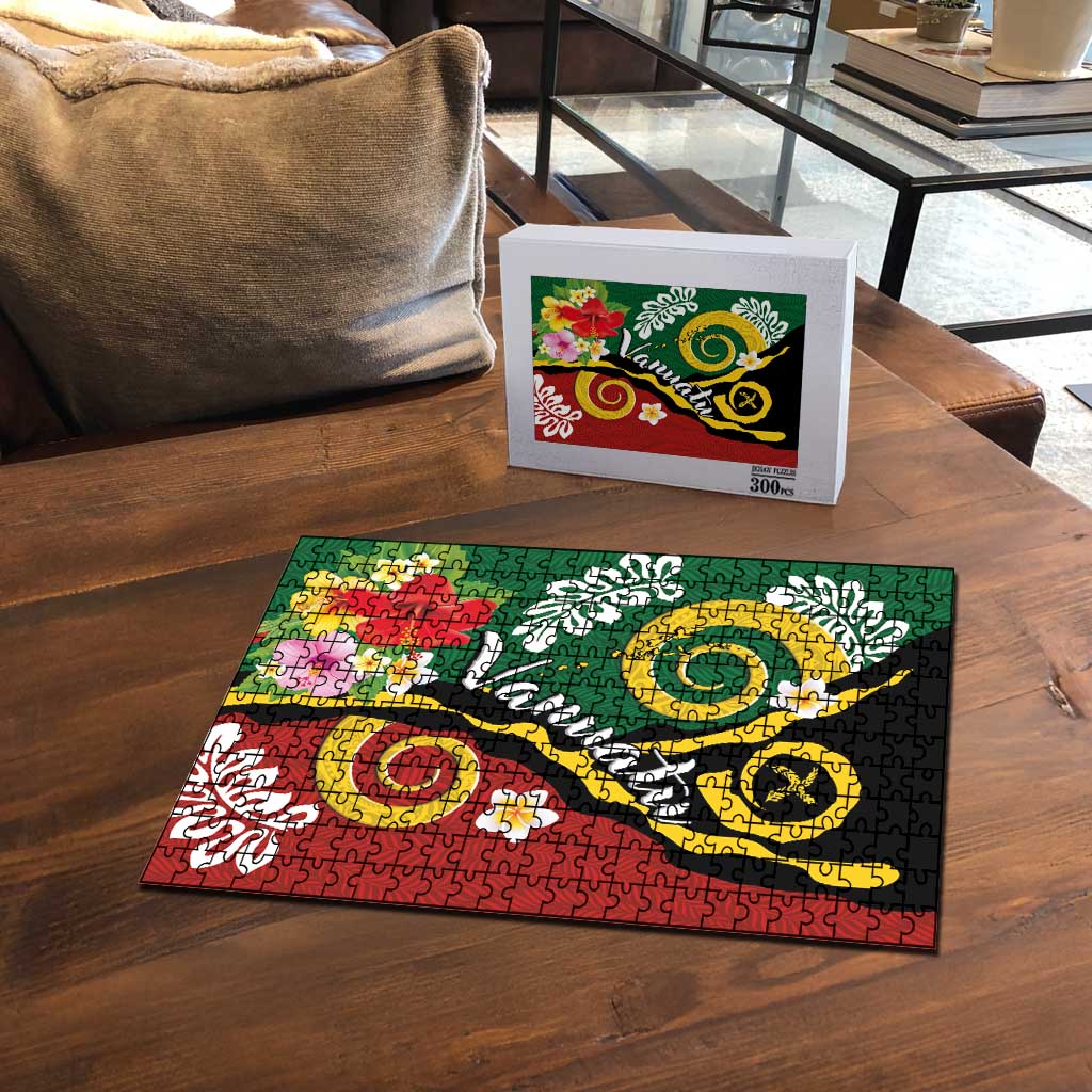 Melanesian Vanuatu Tribal Boar Tusk Puzzle Tropical Plants and Namele Motifs - Polynesian Pride