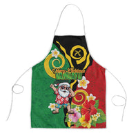 Vanuatu Christmas Apron Funny Santa with Namele and Boar Tusk Tribal - Polynesian Pride