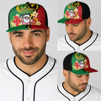Vanuatu Christmas Baseball Net Cap Funny Santa with Namele and Boar Tusk Tribal - Polynesian Pride