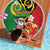 Vanuatu Christmas Beach Blanket Funny Santa with Namele and Boar Tusk Tribal - Polynesian Pride