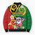 Vanuatu Christmas Bomber Puffer Jacket Funny Santa with Namele and Boar Tusk Tribal - Polynesian Pride