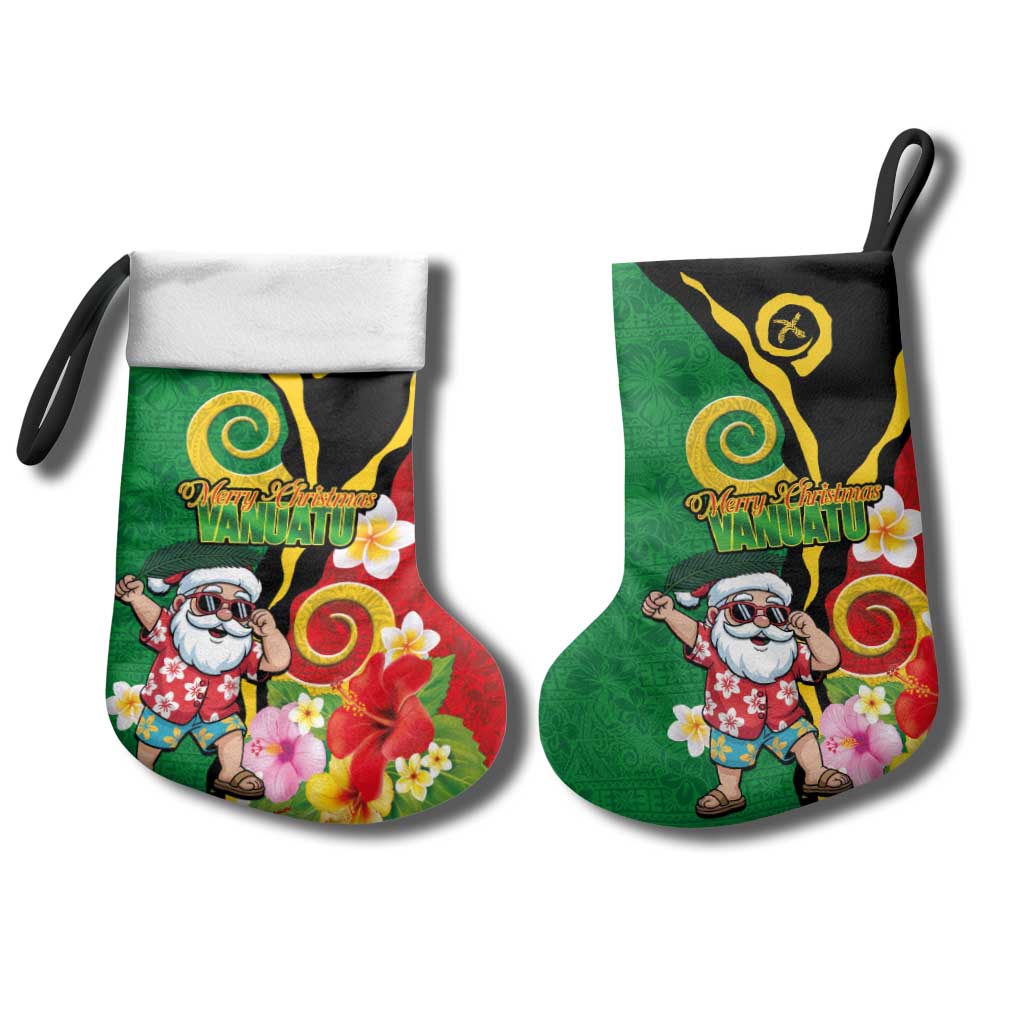 Vanuatu Christmas Stocking Funny Santa with Namele and Boar Tusk Tribal - Polynesian Pride