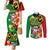 Vanuatu Christmas Couples Matching Mermaid Dress and Long Sleeve Button Shirt Funny Santa with Namele and Boar Tusk Tribal - Polynesian Pride