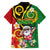 Vanuatu Christmas Family Matching Short Sleeve Bodycon Dress and Hawaiian Shirt Funny Santa with Namele and Boar Tusk Tribal - Polynesian Pride
