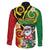 Vanuatu Christmas Family Matching Short Sleeve Bodycon Dress and Hawaiian Shirt Funny Santa with Namele and Boar Tusk Tribal - Polynesian Pride