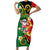 Vanuatu Christmas Family Matching Short Sleeve Bodycon Dress and Hawaiian Shirt Funny Santa with Namele and Boar Tusk Tribal - Polynesian Pride
