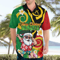 Vanuatu Christmas Hawaiian Shirt Funny Santa with Namele and Boar Tusk Tribal - Polynesian Pride