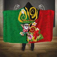 Vanuatu Christmas Hooded Blanket Funny Santa with Namele and Boar Tusk Tribal - Polynesian Pride
