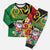 Vanuatu Christmas Pajama Set Funny Santa with Namele and Boar Tusk Tribal - Polynesian Pride