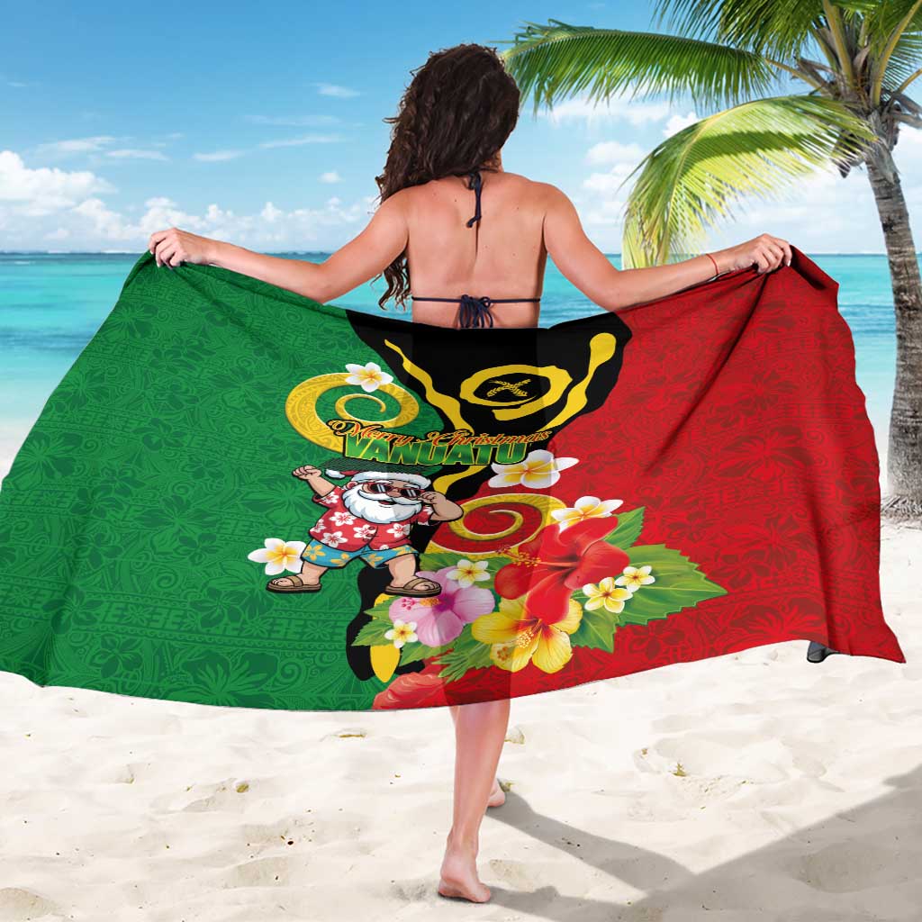 Vanuatu Christmas Sarong Funny Santa with Namele and Boar Tusk Tribal - Polynesian Pride