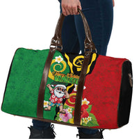 Vanuatu Christmas Travel Bag Funny Santa with Namele and Boar Tusk Tribal - Polynesian Pride