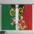 Vanuatu Christmas Window Curtain Funny Santa with Namele and Boar Tusk Tribal - Polynesian Pride