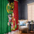 Vanuatu Christmas Window Curtain Funny Santa with Namele and Boar Tusk Tribal - Polynesian Pride