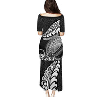New Zealand Rugby Family Matching Puletasi Dress and Hawaiian Shirt Maori Warrior Rugby Silver Fern Tribal Pattern LT03 - Polynesian Pride