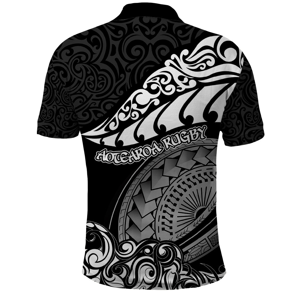 New Zealand Rugby Polo Shirt Maori Warrior Rugby Silver Fern Tribal Pattern LT03 - Polynesian Pride