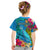 Custom Polynesian Kid T Shirt The Turtle Jung Flower with Maori Pattern Ethnic Style LT03 - Polynesian Pride