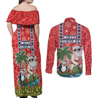 hawaii-christmas-couples-matching-off-shoulder-maxi-dress-and-long-sleeve-button-shirts-the-santa-surfing-hawaii-xmas-style