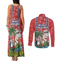 hawaii-christmas-couples-matching-tank-maxi-dress-and-long-sleeve-button-shirts-the-santa-surfing-hawaii-xmas-style
