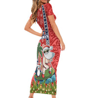 hawaii-christmas-family-matching-short-sleeve-bodycon-dress-and-hawaiian-shirt-the-santa-surfing-hawaii-xmas-style