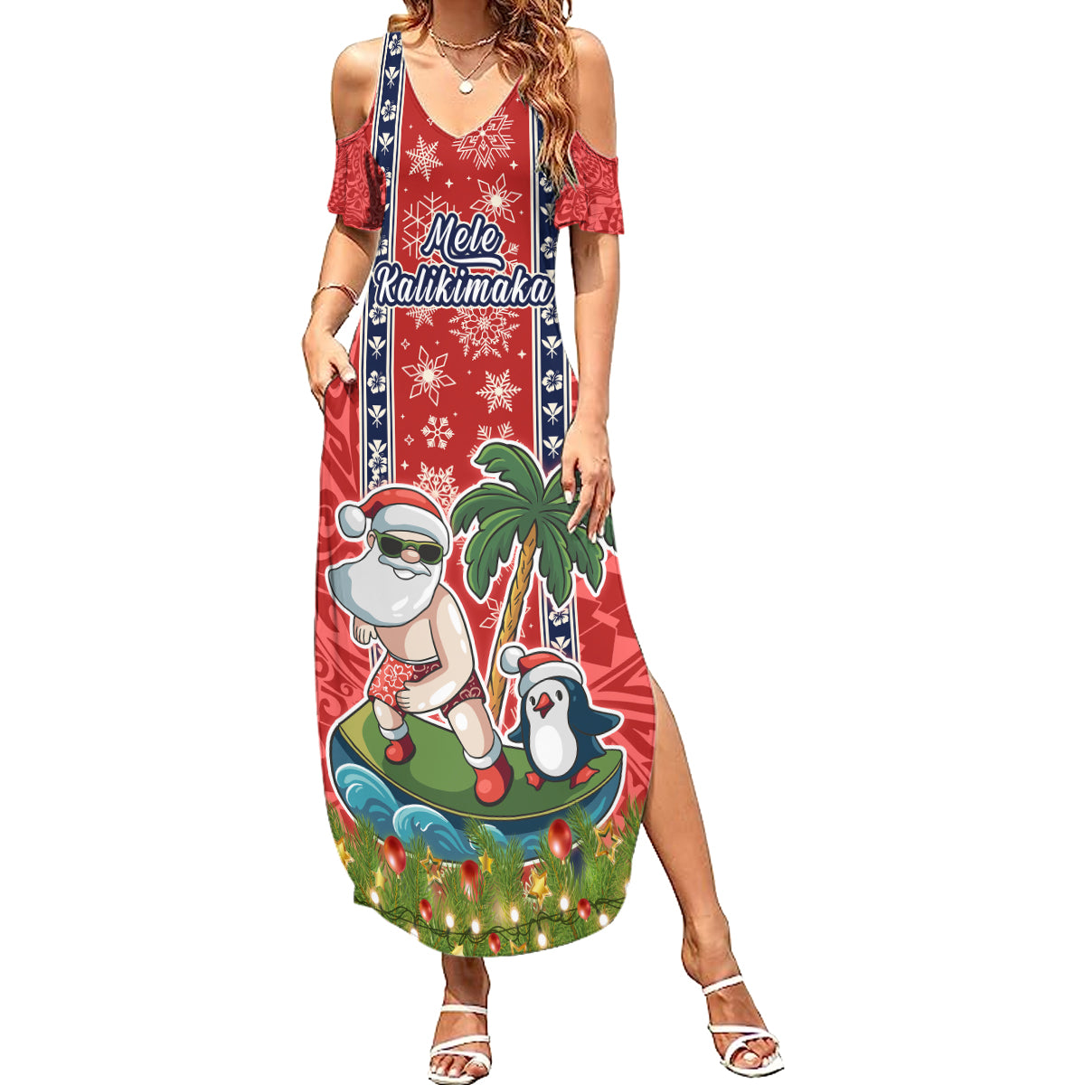 Hawaii Christmas Summer Maxi Dress