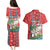 Custom Hawaii Christmas Couples Matching Puletasi Dress and Hawaiian Shirt The Santa Surfing Hawaii Xmas Style LT03 - Polynesian Pride