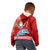 Hawaii Mele Kalikimaka Kid Hoodie Santa Riding The DolPhin Mix Kakau Pattern Red Style LT03 - Polynesian Pride
