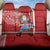 Custom Hawaii Mele Kalikimaka Back Car Seat Cover Santa Riding The DolPhin Mix Kakau Pattern Red Style LT03 One Size Red - Polynesian Pride