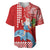 Custom Hawaii Mele Kalikimaka Baseball Jersey Santa Riding The DolPhin Mix Kakau Pattern Red Style LT03 Red - Polynesian Pride