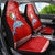 Custom Hawaii Mele Kalikimaka Car Seat Cover Santa Riding The DolPhin Mix Kakau Pattern Red Style LT03 - Polynesian Pride