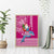 Hawaii Mele Kalikimaka Canvas Wall Art Santa Riding The DolPhin Mix Kakau Pattern Pink Style LT03 - Polynesian Pride