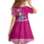 Custom Hawaii Mele Kalikimaka Family Matching Long Sleeve Bodycon Dress and Hawaiian Shirt Santa Riding The DolPhin Mix Kakau Pattern Pink Style LT03 - Polynesian Pride
