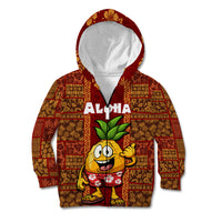 Hawaii Kid Hoodie Aloha Funny Pineapple Mix Kakau Hawaiian Tribal LT03 - Polynesian Pride