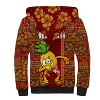 Hawaii Sherpa Hoodie Aloha Funny Pineapple Mix Kakau Hawaiian Tribal LT03 - Polynesian Pride